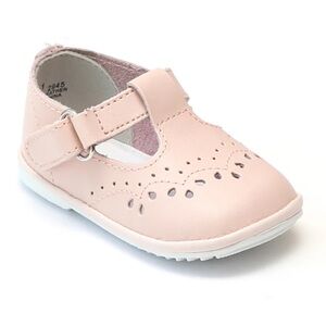ANGEL Light Pink Genuine Leather Classic Mary Jane Shoes